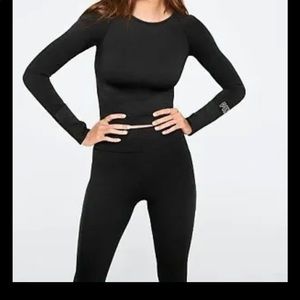 Victoria Secret PINK SEAMLESS LONG-SLEEVE CROP TOP XL NWT